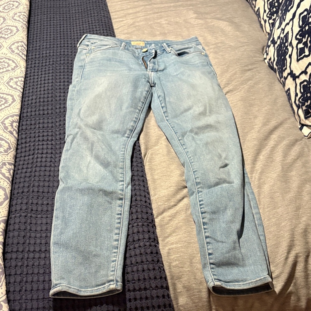 MOTHER Light Blue Straight Jeans